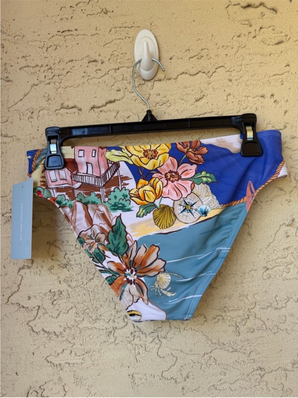 ANTONIO MELANI Swim Bikini Set Map Retro Hipster Pant, NWT - Picture 10 of 10
